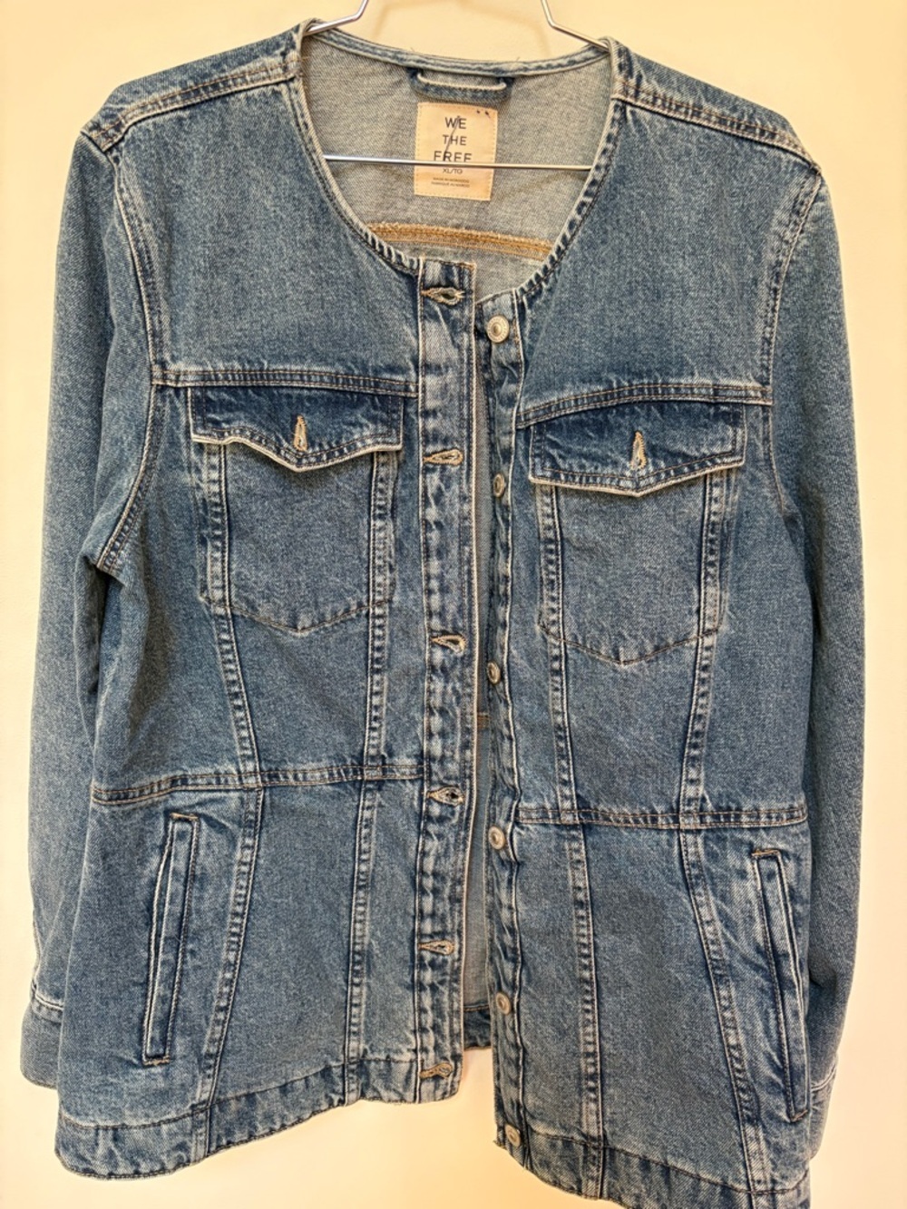 NWOT Free People We The Free Lula Denim Jacket Size XL - Picture 12 of 15